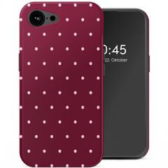 Selencia Vivid Rückabdeckung mit MagSafe Apple iPhone 17e / 16e - Happy Dots Burgundy
