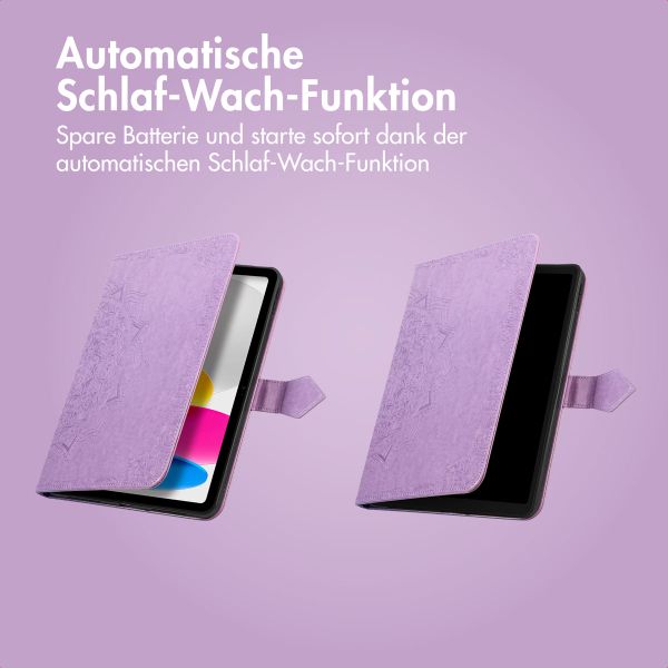 imoshion Mandala Klapphülle Apple iPad 11 (2025) 11 Zoll A16 / iPad 10 (2022) 10.9 Zoll - Lila / Lilac