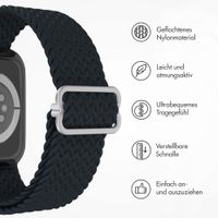 imoshion Gewebtes Nylonarmband für das Apple Watch Series 1 bis 9 / SE (38/40/41 mm) | Series 10 / 11 (42 mm) - Dunkelgrau