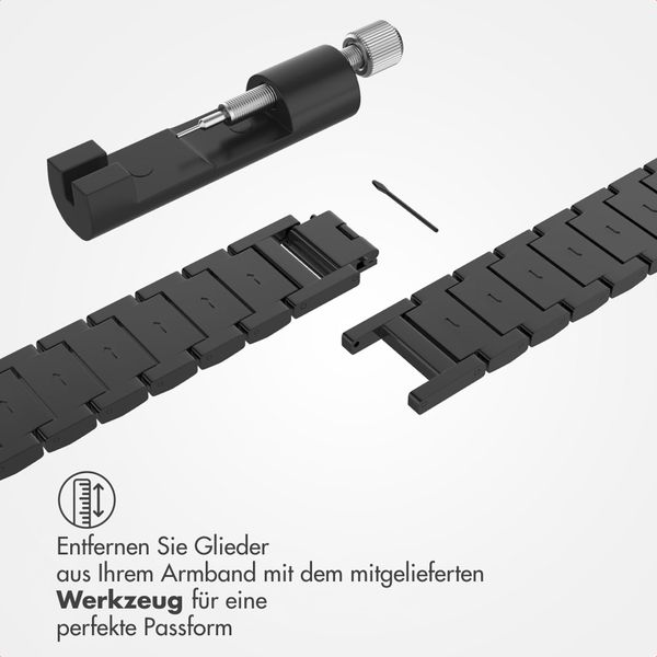 Selencia Sparkle Armband für das  Apple Watch Series 1 t/m 9 / SE (38/40/41 mm) | Series 10 / 11 (42 mm) - Schwarz