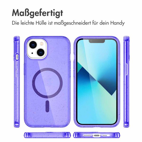 imoshion Sparkle Back Cover mit MagSafe für das Apple iPhone 14 - Glitzer Violett