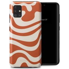 Selencia Vivid Tough Back Cover für das Samsung Galaxy A51 - Dream Swirl Orange