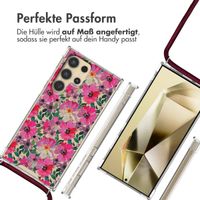 imoshion Design Hülle mit Band für das Samsung Galaxy S24 Ultra - Flower Water