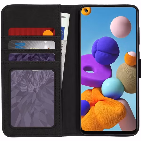 imoshion Luxuriöse Klapphülle Samsung Galaxy A21s - Schwarz