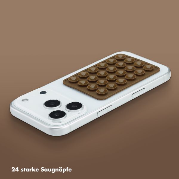Selencia ﻿2er-Pack Telefonhalter Saugnapf - Mocha Brown