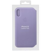 Apple Leather Folio Klapphülle Lila für das Apple iPhone X / Xs