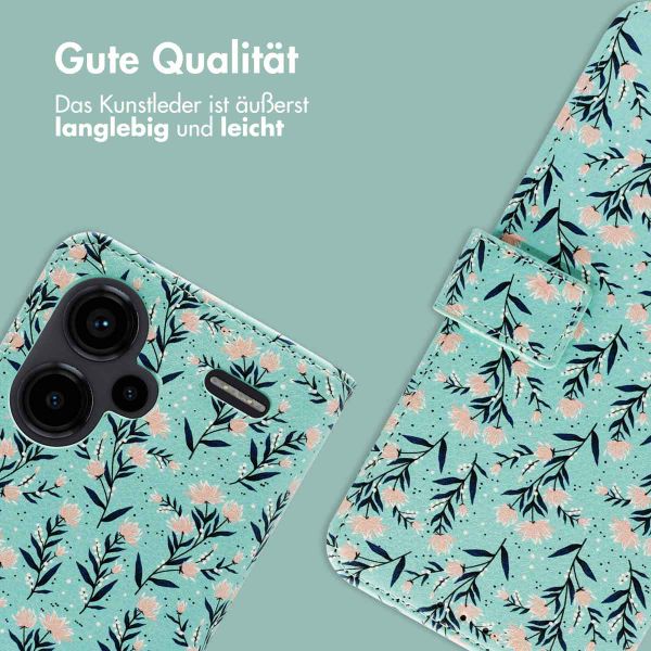 imoshion Design Klapphülle Xiaomi Redmi Note 13 Pro Plus (5G) - Blue Flowers