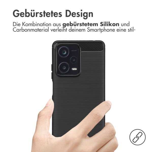 imoshion Brushed Back Cover für das Xiaomi Redmi Note 12 Pro Plus - Schwarz