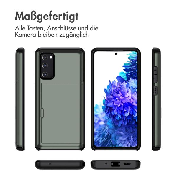 imoshion Backcover mit Kartenfach für das Samsung Galaxy S20 FE - Dunkelgrün