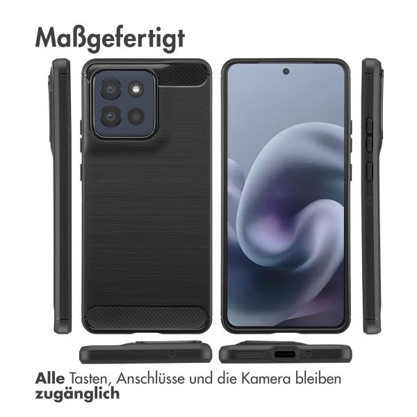 imoshion Brushed Back Cover Motorola Moto G86 Power - Schwarz