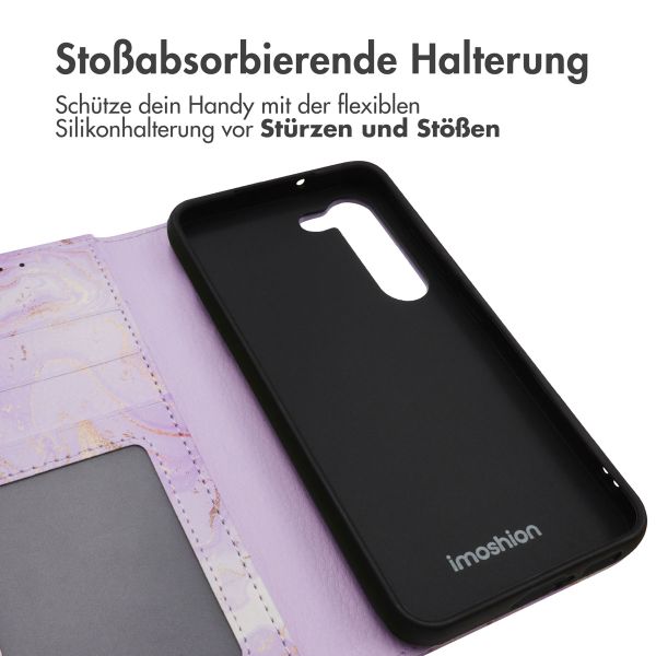 imoshion ﻿Design Klapphülle für das Samsung Galaxy S23 - Purple Marble