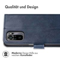 imoshion Luxuriöse Klapphülle Xiaomi Redmi Note 10 Pro - Dunkelblau