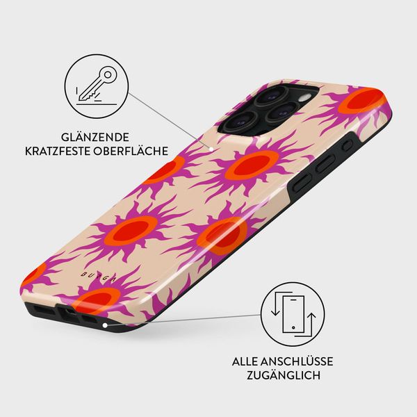 Burga Tough Back Cover für das Apple iPhone 15 Pro - Sunset Glow