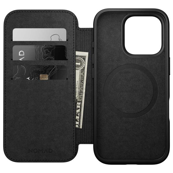 Nomad Modern Leather Folio Klapphülle für das Apple iPhone 16 Pro - Brown