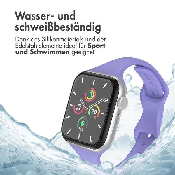 imoshion Slim Silikonarmband für die Apple Watch Series 1-9 / SE (38/40/41 mm) | Series 10 (42 mm) - Lila