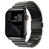 Nomad Magnetisches Stahlgliederarmband für das  Apple Watch Series 1 t/m 11 / SE / Ultra (44/45/46/49 mm) - Graphite