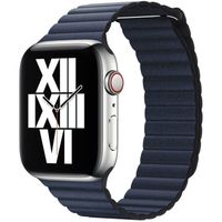 Apple ﻿Lederarmband L für Apple Watch Series 1-10 / SE / Ultra (2) - 42/44/45/46/49 mm - Diver Blue