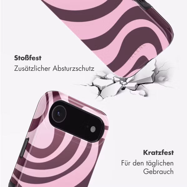 Selencia Vivid Rückabdeckung mit MagSafe Apple iPhone Air - Wavy Swirl Pink Plum