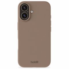 Holdit Silicone Case für das iPhone 16 - Mocha Brown