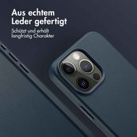 Accezz MagSafe Leather Backcover Apple iPhone 15 Pro Max - Nightfall Blue