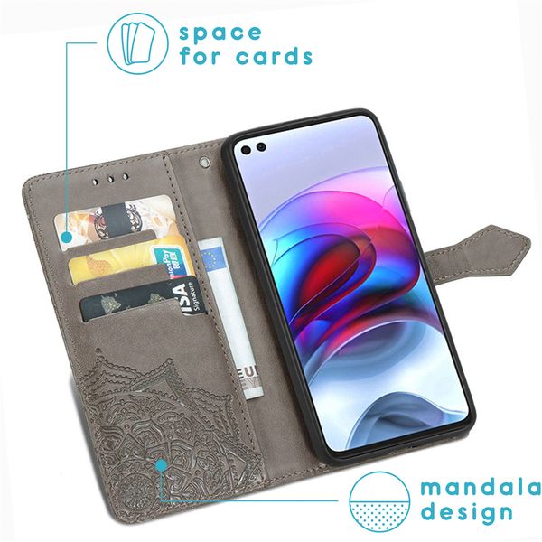 imoshion Mandala Klapphülle Motorola Moto G100 - Grau