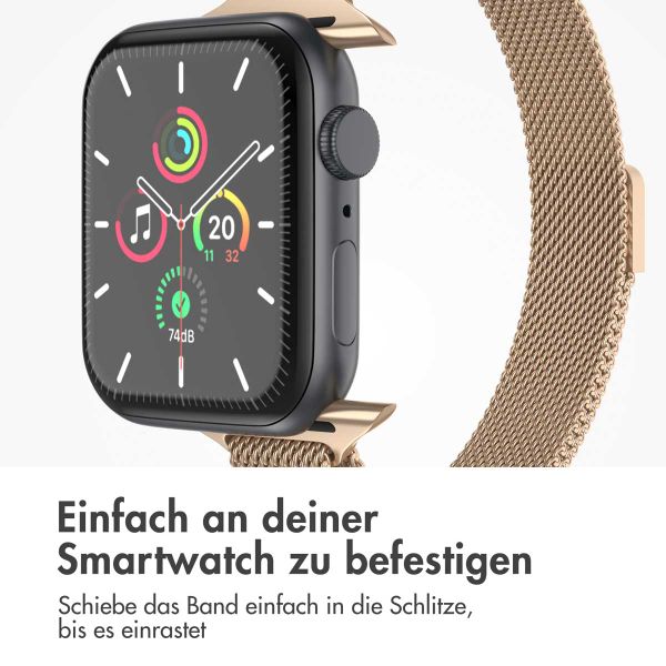 imoshion Mailandisches schlankes Armband für Apple Watch Series 1 bis 9 / SE (38/40/41 mm) | Series 10 (42 mm) - Gold