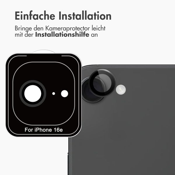 imoshion 2er-Pack Objektivschutz für Kamera für das Apple iPhone 16e - Schwarz