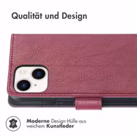 imoshion Luxuriöse Klapphülle Apple iPhone 14 / 13 - Bordeaux