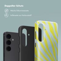 Selencia Vivid Back Cover Samsung Galaxy S24 - Zebra Winter Sky Titanium Yellow