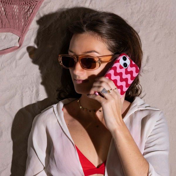 Selencia Vivid Back Cover Samsung Galaxy S21 FE - Wave Vibes Lipstick