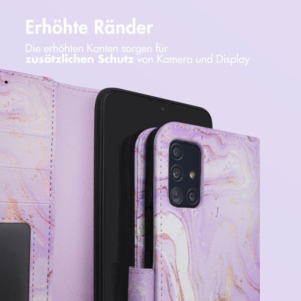 imoshion ﻿Design Klapphülle für das Samsung Galaxy A51 - Purple Marble