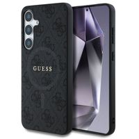 Guess Classic 4G Logo Backcover MagSafe Samsung Galaxy S25 - Schwarz