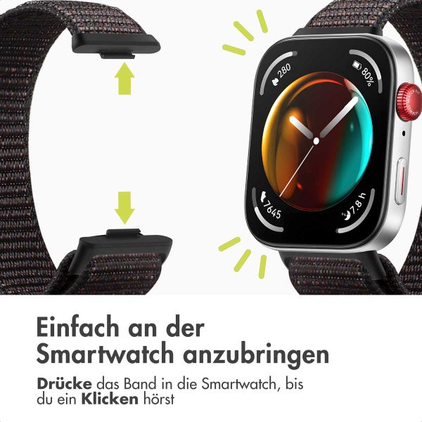 imoshion Nylonarmband für das Huawei Watch Fit 4 / 4 Pro - Schwarz