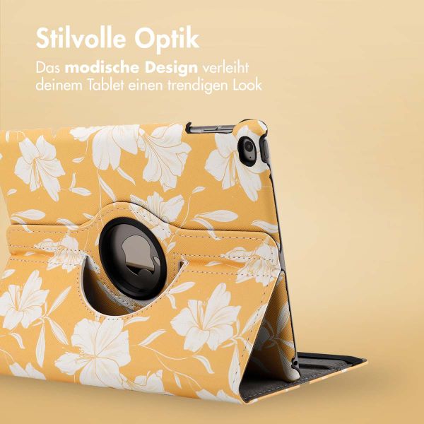 imoshion 360° drehbare Design Klapphülle Apple iPad 6 (2018) 9.7 Zoll / iPad 5 (2017) 9.7 Zoll - Yellow Flowers