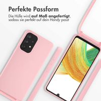 imoshion Silikonhülle mit Band für das Samsung Galaxy A33 - Rosa