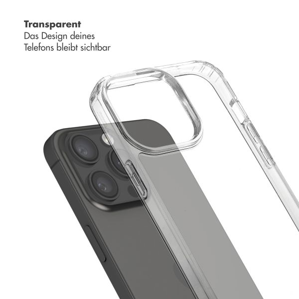 Selencia Back Cover mit abnehmbaren Haken für das iPhone 15 Pro Max - Transparent