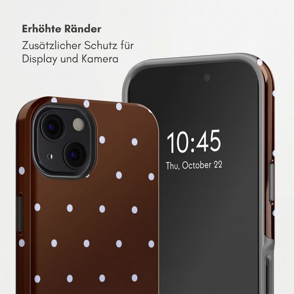 Selencia Vivid Back Cover Apple iPhone 13 - Happy Dots Chocolate