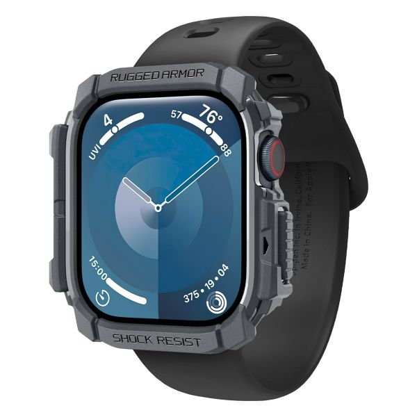 Spigen Rugged Armor™ Hülle für die Apple Watch Series 10 - 46 mm - Dunkelgrau