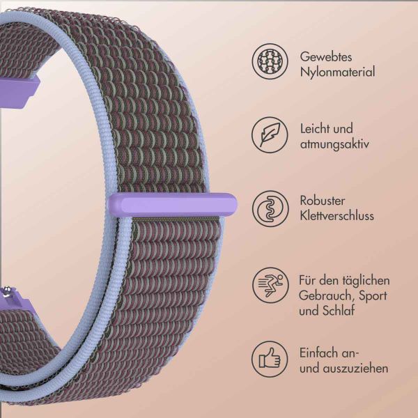 imoshion Nylonband mit Klettverschluss - Universelle 22 mm Anschluss - Lila