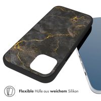 imoshion Design Hülle für das iPhone 14 - Black Marble