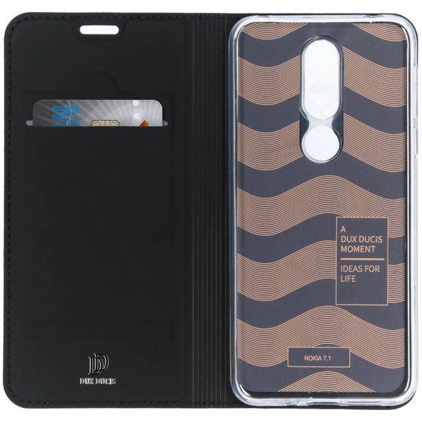 Dux Ducis Slim TPU Klapphülle Schwarz für das Nokia 7.1