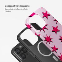 Selencia Vivid Tough Back Cover MagSafe für das iPhone 15 Pro - Stars Rubine Red Light Pink