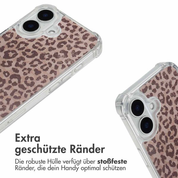 imoshion Design Hülle mit Band Apple iPhone 16 - Leopard Mood