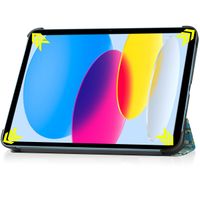 imoshion Design Trifold Klapphülle für das iPad 11 (2025) 11 Zoll / iPad 10 (2022) 10.9 Zoll - Grüne Planze