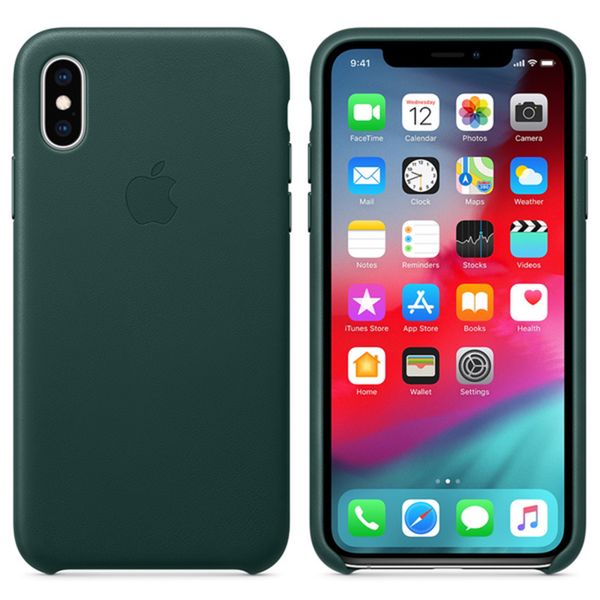 Apple Leder-Case Forest Green für das Apple iPhone Xs