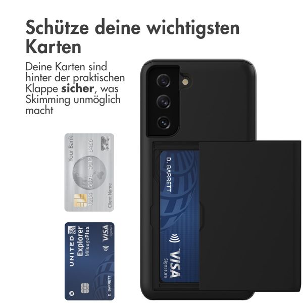 imoshion Backcover mit Kartenfach Samsung Galaxy S21 - Schwarz