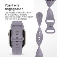 imoshion Silikon-Armband⁺ für  Apple Watch Series 1 t/m 11 / SE / Ultra (44/45/46/49 mm) - Größe M/L - Lavender