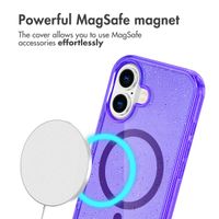 imoshion Sparkle Back Cover mit MagSafe Apple iPhone 16 - Glitzer Violett