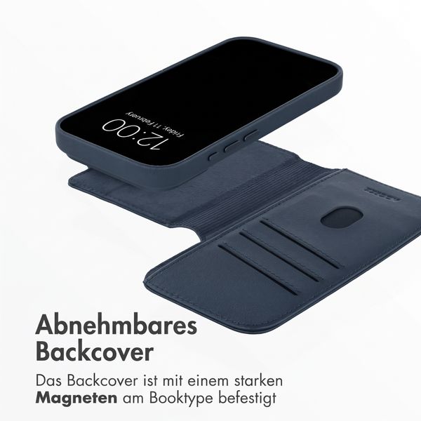 Accezz 2-in-1 Klapphülle aus Leder mit MagSafe Apple iPhone 18 Pro Max / 17 Pro Max - Nightfall Blue