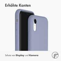 Accezz Liquid Silikoncase für das Apple iPhone Xr - Lavender Gray